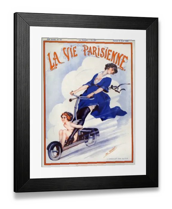 Framed Print : 1920s France La Vie Parisienne Magazine Cover Framed Print : 1920s France La Vie Parisienne Magazine Cover