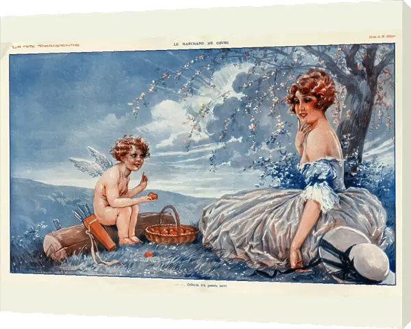 La Vie Parisienne 1916 1910s France Maurice Milliere cherubs cupids Valentines Day