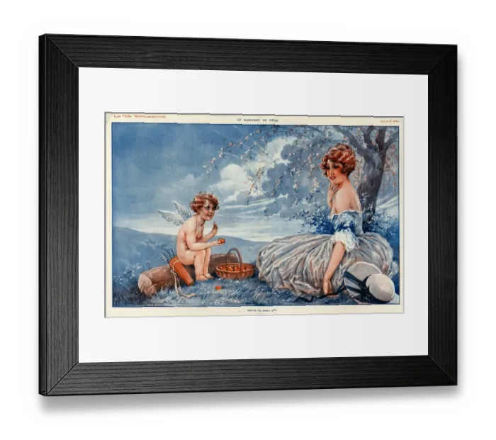 Framed Print : La Vie Parisienne 1916 1910s France Maurice Milliere cherubs cupids Valentines Day Framed Print : La Vie Parisienne 1916 1910s France Maurice Milliere cherubs cupids Valentines Day