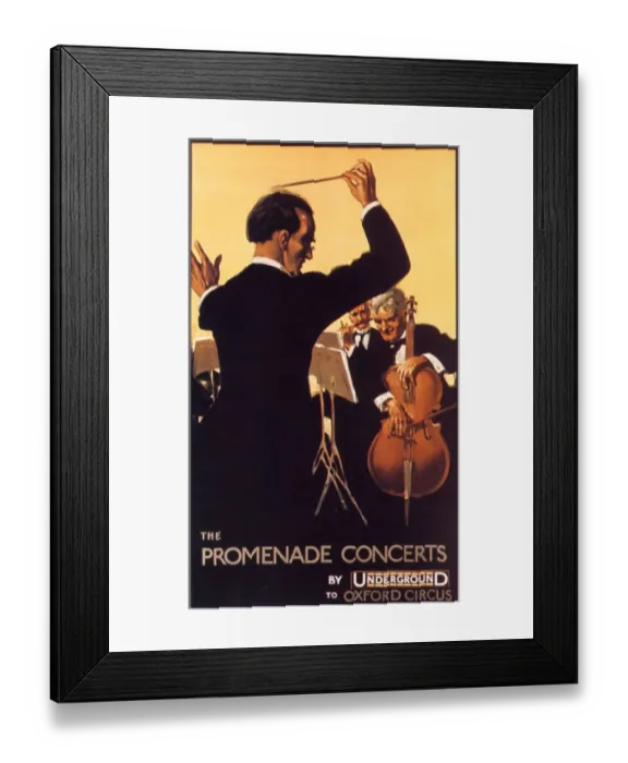 Framed Print : London Transport 1920s UK proms oxford circus tube underground conductors orchestras
