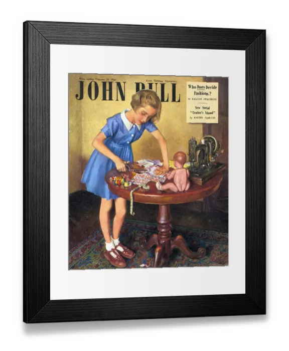 Framed Print : John Bull 1949 1940s UK dolls dressmaking hobbies magazines Framed Print : John Bull 1949 1940s UK dolls dressmaking hobbies magazines