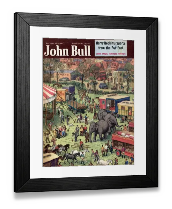 Framed Print : John Bull 1931 1930s UK elephants magazines Framed Print : John Bull 1931 1930s UK elephants magazines