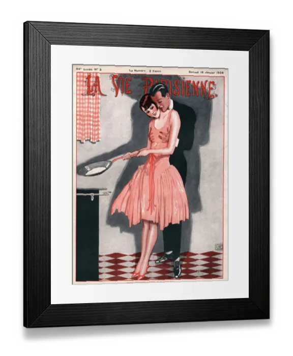 Framed Print : 1926 1920s France erotica glamour la vie parisienne womens art deco cooking magazines Framed Print : 1926 1920s France erotica glamour la vie parisienne womens art deco cooking magazines