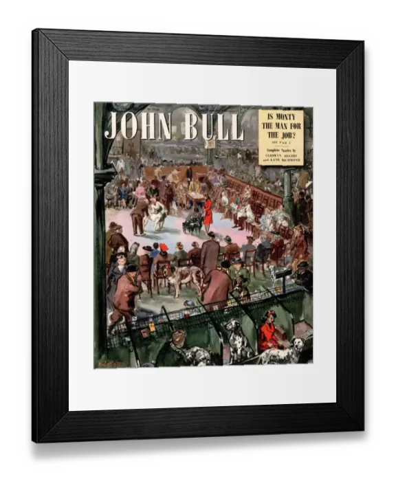 Framed Print : John Bull 1948 1940s UK dogs john bull crufts shows magazines Framed Print : John Bull 1948 1940s UK dogs john bull crufts shows magazines