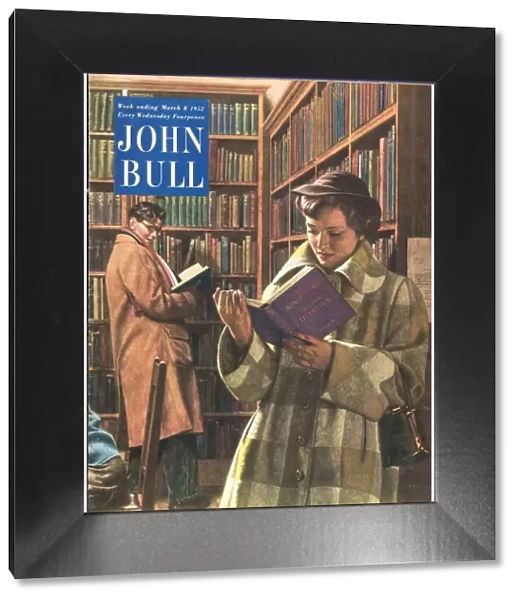 John Bull 1952 1950s UK love libraries library people reading books magazines
