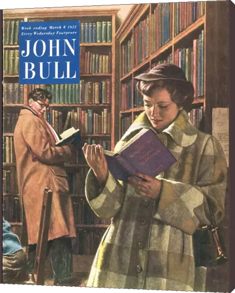 John Bull 1952 1950s UK love libraries library people reading books magazines