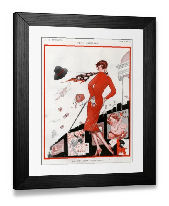 Framed Print : 1920s France La Vie Parisienne Magazine Plate Framed Print : 1920s France La Vie Parisienne Magazine Plate