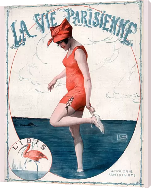 La Vie Parisienne 1910s France Georges Leonnec illustrations magazines womens swimming