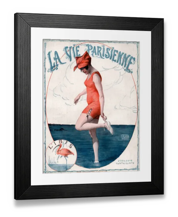 Framed Print : La Vie Parisienne 1910s France Georges Leonnec illustrations magazines womens swimming Framed Print : La Vie Parisienne 1910s France Georges Leonnec illustrations magazines womens swimming