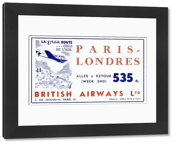 British AirwaysLa Vie Parisienne 1930s France planes fares aeroplanes