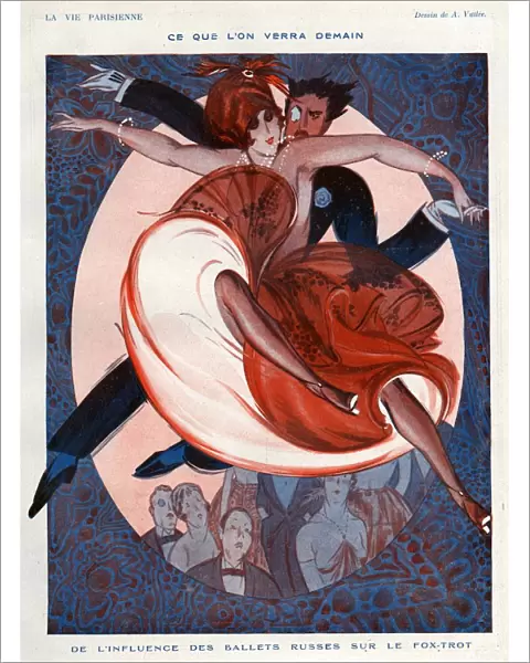 La Vie Parisienne 1920 1920s France Illustrations fox trot womens mens dresses suits