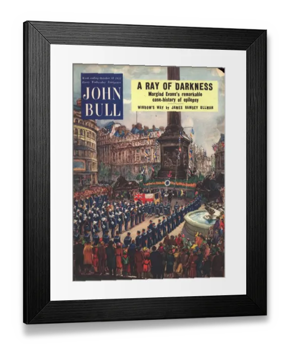 Framed Print : John Bull 1950s UK trafalgar square nelsons column london magazines Framed Print : John Bull 1950s UK trafalgar square nelsons column london magazines