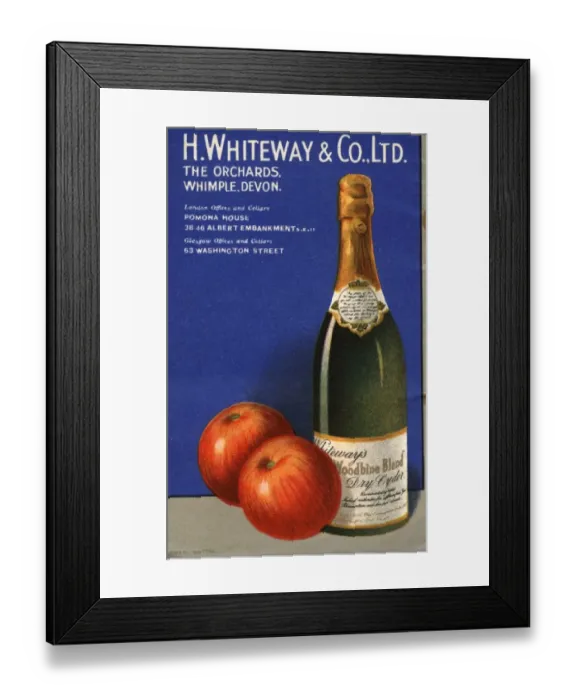 Framed Print : Whiteways 1920s UK cider whiteways alcohol