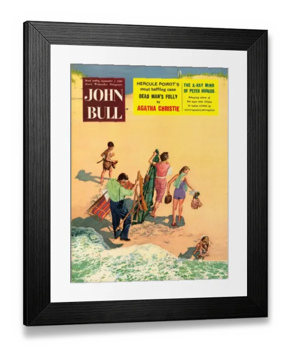 Framed Print : John Bull 1956 1950s UK holidays beaches seaside magazines Framed Print : John Bull 1956 1950s UK holidays beaches seaside magazines