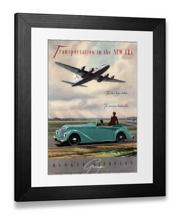 Framed Print : 1940s UK aviation hawker siddeley cars aeroplanes air Framed Print : 1940s UK aviation hawker siddeley cars aeroplanes air