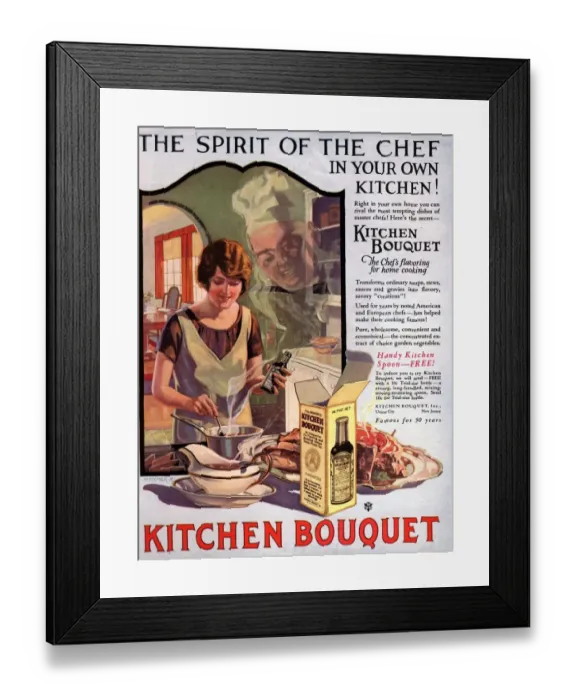 Framed Print : 1910s USA cooking kitchens bouquets housewives housewife woman women in kitchens Framed Print : 1910s USA cooking kitchens bouquets housewives housewife woman women in kitchens
