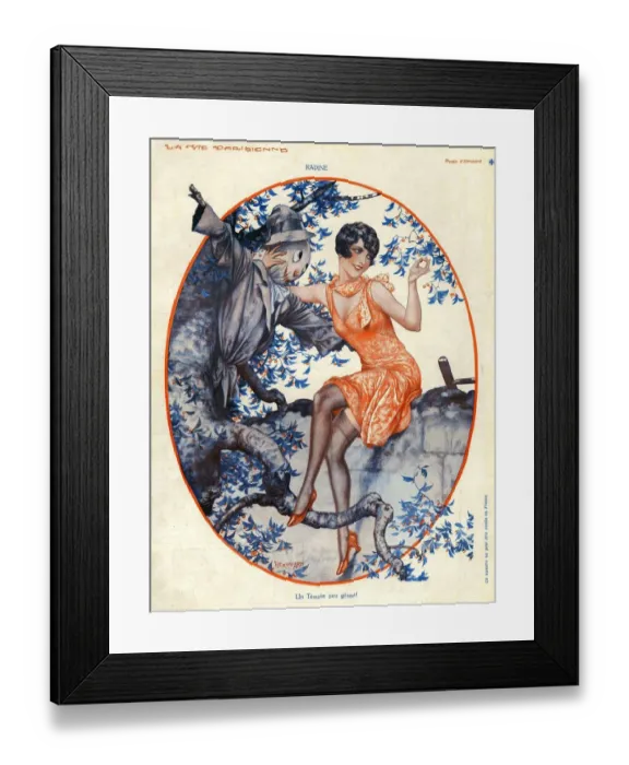 Framed Print : La Vie Parisienne 1930 1930s France Herouard scarecrows erotica picking berries Framed Print : La Vie Parisienne 1930 1930s France Herouard scarecrows erotica picking berries