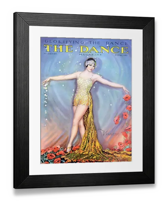 Framed Print : The Dance 1928 1920s USA Vannessi magazines flowers maws