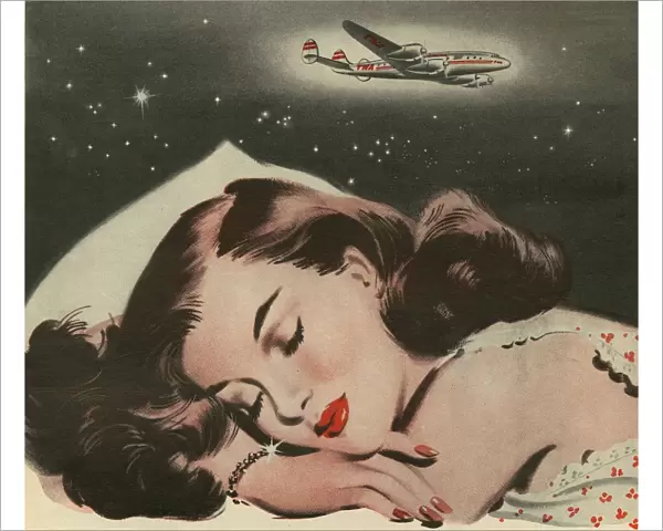 Sweet Dreams in the Air 1950s UK aeroplanes planes sleeping