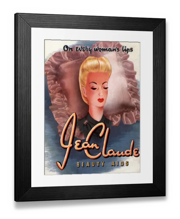 Framed Print : 1940s UK jean claude make-up makeup Framed Print : 1940s UK jean claude make-up makeup