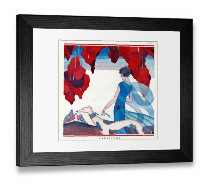 Framed Print : La Vie Parisienne 1920s France La Esfera cc dogs greyhounds art nouveau deco Illustrations Framed Print : La Vie Parisienne 1920s France La Esfera cc dogs greyhounds art nouveau deco Illustrations