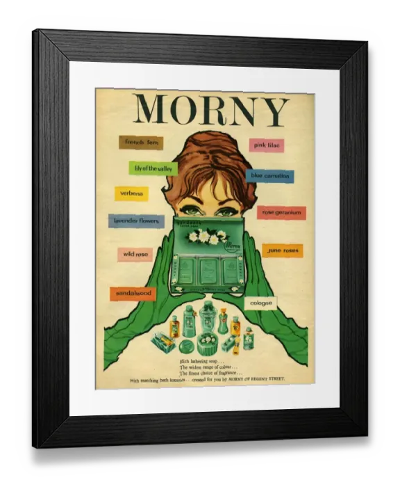 Framed Print : Morny 1960s UK womens portraits gloves Framed Print : Morny 1960s UK womens portraits gloves