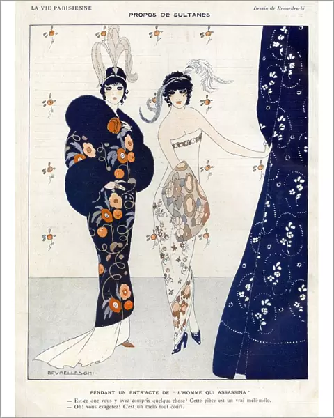 La Vie Parisienne 1912 1910s France Brunelleschi illustrations womens oriental exotic