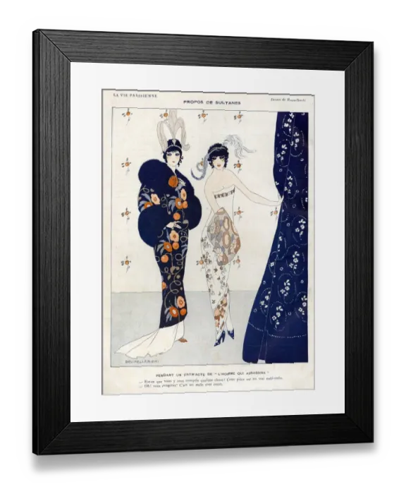 Framed Print : La Vie Parisienne 1912 1910s France Brunelleschi illustrations womens oriental exotic Framed Print : La Vie Parisienne 1912 1910s France Brunelleschi illustrations womens oriental exotic