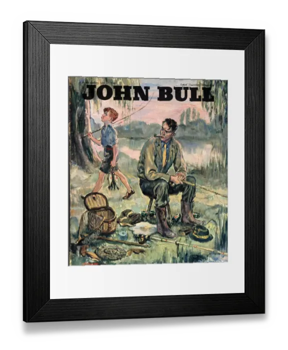 Framed Print : John Bull 1950s UK holidays fishing magazines Framed Print : John Bull 1950s UK holidays fishing magazines