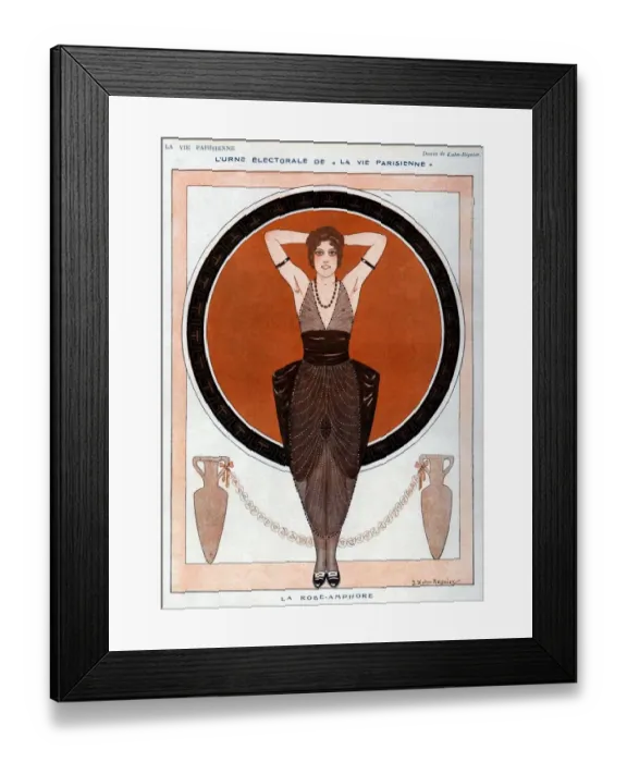 Framed Print : La Vie Parisienne 1919 1910s France Kuhn-Regnier illustrations womens Framed Print : La Vie Parisienne 1919 1910s France Kuhn-Regnier illustrations womens