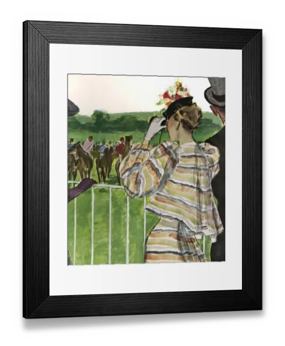 Framed Print : Womens Fashion 1930s 1939 1930s UK portraits racing the races binoculars womens