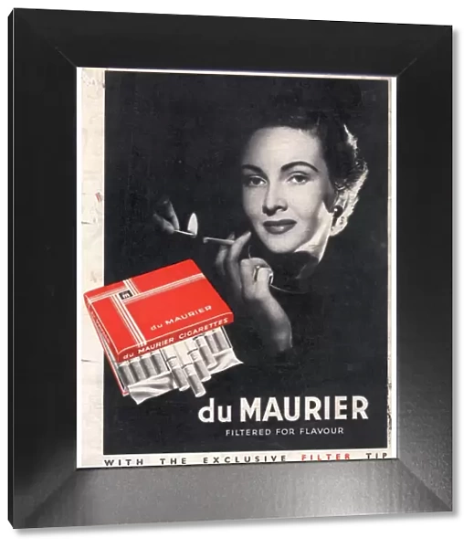 Du Maurier 1950s UK cigarettes smoking glamour