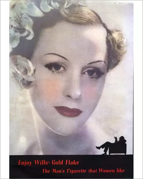 Wills 1930s UK glamour cigarettes smoking