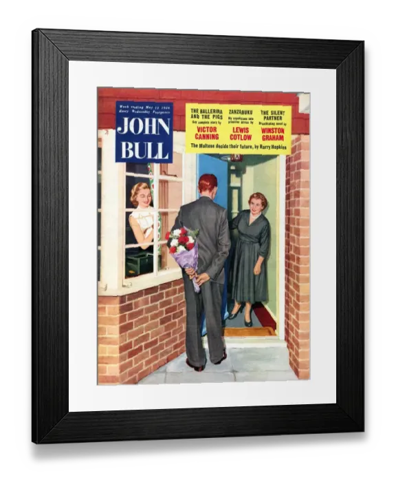 Framed Print : John Bull 1950s UK love magazines Framed Print : John Bull 1950s UK love magazines