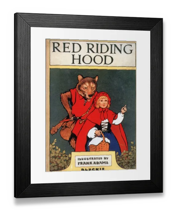 Framed Print : Red Riding Hood by Blackie 1910s UK childrens Frank Adams