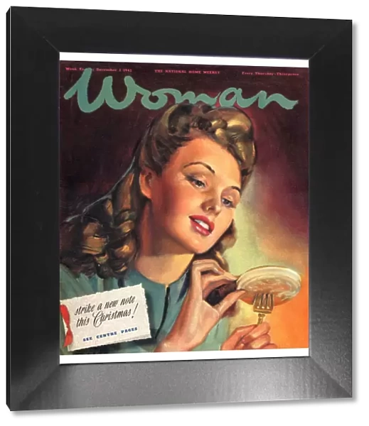 Woman 1945 1940s UK people eating crumpets womens portraits magazines