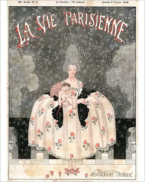 La Vie Parisienne 1918 1910s France magazines cherubs womens dresses illustrations