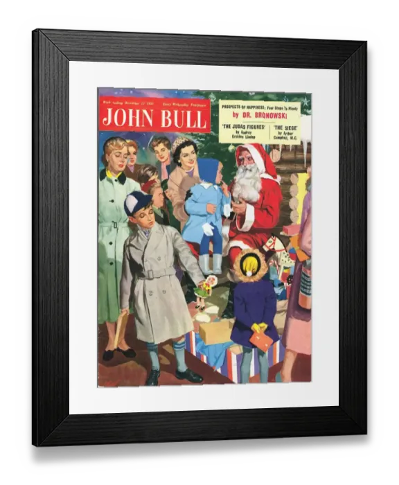 Framed Print : John Bull 1950s UK Father Christmas Santa Claus magazines Framed Print : John Bull 1950s UK Father Christmas Santa Claus magazines