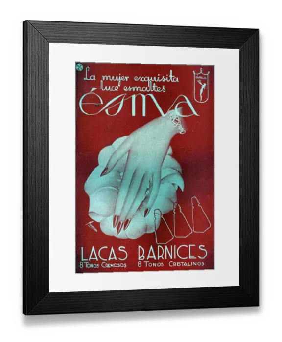 Framed Print : Esma 1941 1940s Spain cc hands hand cream moisturiser Framed Print : Esma 1941 1940s Spain cc hands hand cream moisturiser