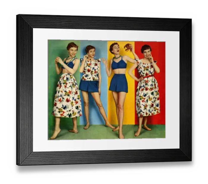 Framed Print : The Patterns Shop 1952 1950s UK womens dresses womens swimwear shorts bikinis skirts Framed Print : The Patterns Shop 1952 1950s UK womens dresses womens swimwear shorts bikinis skirts