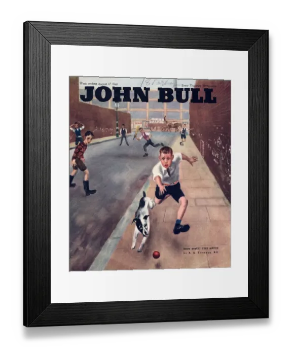 Framed Print : John Bull 1946 1940s UK street games Framed Print : John Bull 1946 1940s UK street games
