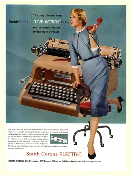 Smith-Corona 1950s USA mcitnt equipment typewriters secretaries secretary