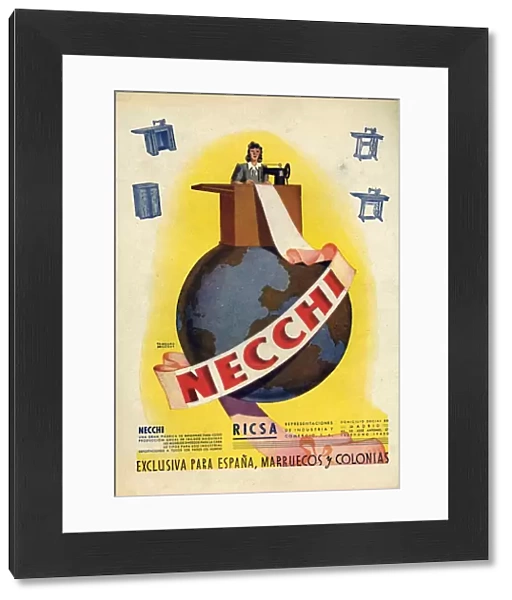 Necchi 1942 1940s Spain cc sewing machines globes