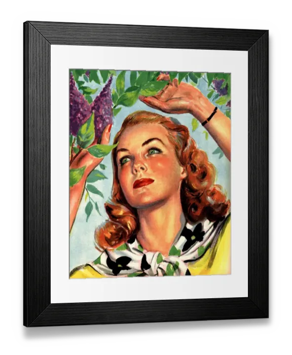 Framed Print : 1946 1940s UK womens magazines portraits Framed Print : 1946 1940s UK womens magazines portraits