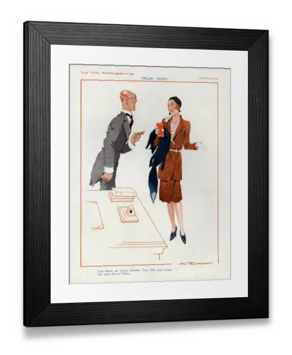 Framed Print : La Vie Parisienne 1930 1930s France cc bosses secretaries