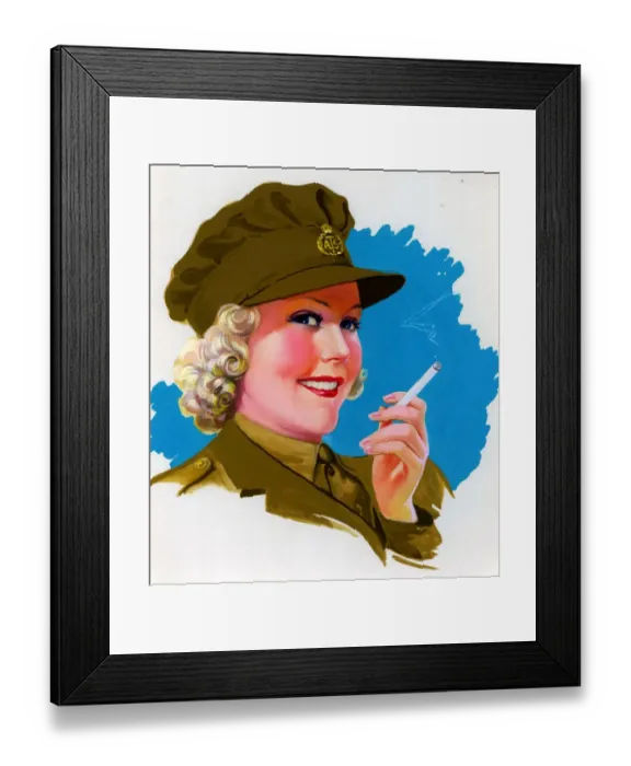 Framed Print : Pinups 1940s UK Laurence Miller woman women WW2 ATS at war uniforms Framed Print : Pinups 1940s UK Laurence Miller woman women WW2 ATS at war uniforms