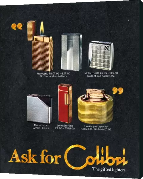 Colibri 1970s UK lighters