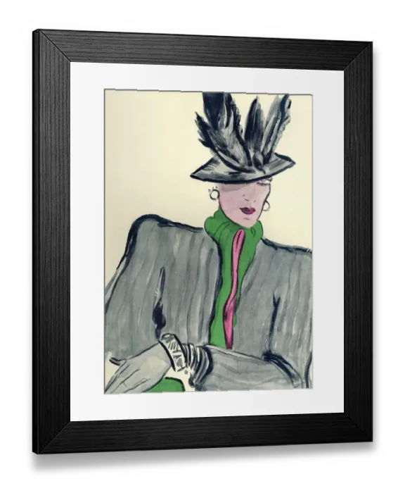 Framed Print : Womens Fashion 1930s 1939 1930s UK portraits womens hats Framed Print : Womens Fashion 1930s 1939 1930s UK portraits womens hats