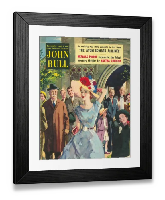 Framed Print : John Bull 1950s UK churches womens hats easter magazines Framed Print : John Bull 1950s UK churches womens hats easter magazines