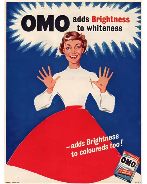 Omo 1950s UK washing powder housewives housewife products detergent